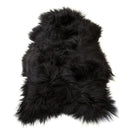 Brown Rug - 24" x 36" x 1.5" x 2" Blacky Brown Sheepskin Single Long-Haired - Area Rug