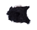 Black Bathroom Rugs - 24" x 36" x 1.5" x 2" Black And White Spotted Sheepskin Single Long-Haired - Area Rug