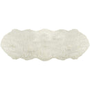 Off White Rug - 24" x 72" x 1.5" Off White Sheepskin Double - Area Rug