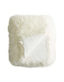 Faux Fur Throw - 50" x 70" x 2" Stone White Sheepskin Faux Fur Throw