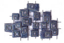 Metal Wall Decor - 44" X 6" X 32" Metallic Multi Color Metal Clustered Squares Wall Décor