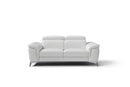 Cheap Loveseats - 80" X 43" X 32" White Grain Leather Love Seat
