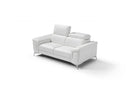 Cheap Loveseats - 80" X 43" X 32" White Grain Leather Love Seat
