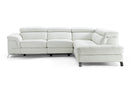 Sectionals For Sale - Sectional, Chaise On Right When Facing, White Top Grain Italian Leather,