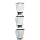 Apartment Decor - 8.25" X 4.25" X 36.5" 3Pcs White Multi-Functional Buckets