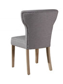 Dining Room Chairs - 21" X 19.5" X 34" Charcoal Wood Polyester Dining Chair