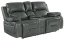 Loveseats For Sale - 40" Classy Grey Leather Loveseat