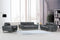 Modern Furniture - 102" Lovely Dark Grey Couch Set