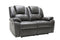 Gray Loveseat - 40" Contemporary Grey Leather Loveseat