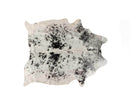 Black and White Rug - 72" x 84" White and Black, Cowhide - Rug