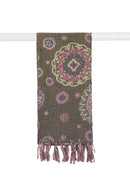 Neck Scarf - 18" x 72" Multicolor, Kantha - Scarf