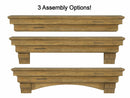 Fireplace Shelf - 60" Modern Dune Pine Wood Mantel Shelf