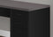 Black Desk - 55'.25" x 60" x 30" Black, Clear, Grey, Particle Board, Hollow-Core - Computer Desk