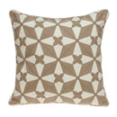 20x20 Pillow Insert - 20" x 7" x 20" Cool Transitional Beige and White Pillow Cover With Down Insert