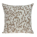 20x20 Pillow Insert - 20" x 7" x 20" Clean Line Transitional Beige Pillow Cover With Down Insert