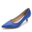 34-43 Woman Shoes Genuine Leather inside Low Heels Women Pumps Stiletto Thin Heel Women's Work shoe Pointed Toe Wedding Shoes-Blue-5-JadeMoghul Inc.