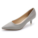 34-43 Woman Shoes Genuine Leather inside Low Heels Women Pumps Stiletto Thin Heel Women's Work shoe Pointed Toe Wedding Shoes-Gray-5-JadeMoghul Inc.