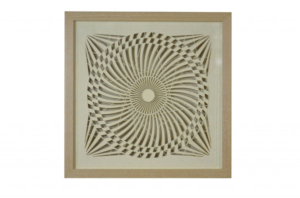 Hobby Lobby Shadow Box - 8" x 2" x 20" Modern Natural Brown, Paper And Glass - Shadow Box