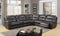 Leather Sectional - 251'' X 41''  X 40'' Modern Dark Brown Leather Sectional