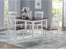 Modern Dining Room Sets - 36" X 48" X 30" White Walnut Wood 5Pc Pk Dining Set