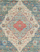 Blue Area Rugs - 8' 6" x 11"6" Jute Blue/Red Area Rug
