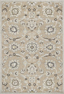 Grey Area Rug - 6'7" x 9'6" UV-treated Polypropylene Beige/Grey Area Rug