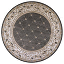 Round Rugs - 7'10" Round Polypropylene Grey/Ivory Area Rug