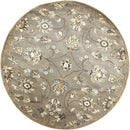 Round Rugs - 5'6" Round Wool Grey Area Rug