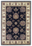 Runner Rugs - 2'2" x 7'11" Runner Polypropylene Black/Ivory Area Rug