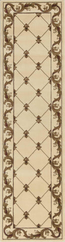 Runner Rugs - 2'2" x 7'11" Runner Polypropylene Ivory Area Rug