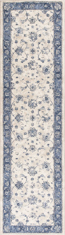 Kitchen Runner Rugs - 2'2" x 7'10" Runner Polypropylene Grey/Sky Blue Area Rug