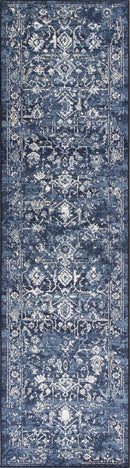 Kitchen Runner Rugs - 2'2" x 7'10" Runner Polypropylene Azure Blue Area Rug