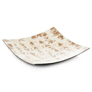 Wooden Tray - 16" x 16" x 3.5" Natural & Gold - Bone Square Tray