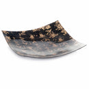 Wooden Tray - 16" x 16" x 3.5" Black & Gold - Bone Square Tray