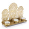 Gold Candle Holders - 2.5" x 8.7" x 6.5" Gold Buddha, 3 Lite - Candle Holder