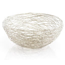 Decorative Bowl - 12" x 12" x 5.5" Silver Wire - Bowl