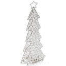 Christmas Decorations - 3.5" x 8" x 16" Silver/Crystal - Christmas Tree