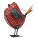Dining Room Decor - 5" x 8.5" x 10" Red/Blue/Bronze/Yellow Reclaimed Iron - Hen