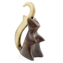 DIY Room Decor - 3.5" x 5" x 8" Cobolt Blue/Antique Gold Ardilla - Small Sitting Squirrel