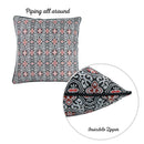Throw Pillow Covers - 17"x 17" Multicolor Jacquard Aristo Decorative Throw Pillow Cover