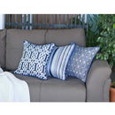 Body Pillow Covers - 17"x 17" Blue Jacquard Stripe Decorative Throw Pillow Cover