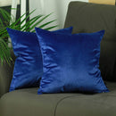 18x18 Pillow Covers - 18"x 18" Navy Blue Velvet Decorative Throw Pillow Cover (2 Pcs in set)