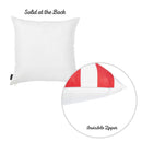 18x18 Pillow Covers - 18"x18" Red Stripe Nautica Lumbar Decorative Throw Pillow Cover