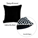 Christmas Throw Pillow Covers - 18"x 18" Tropical Bw Diamonds Squares Decorative Throw Pillow Cover