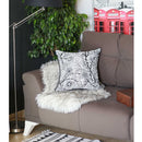 Christmas Throw Pillow Covers - 17"x 17" Grey Jacquard Artistic Leaf Decorative Throw Pillow Cover