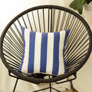 Pillow Covers - 18"x18" Blue Stripes Geometric Decorative Throw Pillow Cover