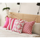 Pillow Covers - 18"x18" Pink Stripes Geometric Decorative Throw Pillow Cover