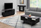 Black TV Stand - 15'.5" x 47'.25" x 23'.75" Black/Grey Top With Storage - Tv Stand