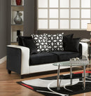 Couch - 82" X 34" X 37" Implosion Black Olympia BW 100% PU and 100% Polyester Sofa