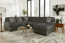 Sectional Sofa - 114" X 98" X 38" 100% Polyester Velvet Sectional